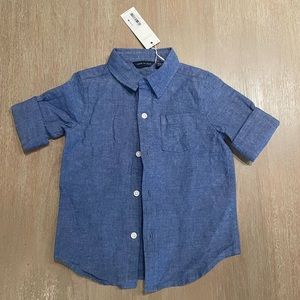 NWT 18-24M Janie and Jack Blue Linen Shirt!